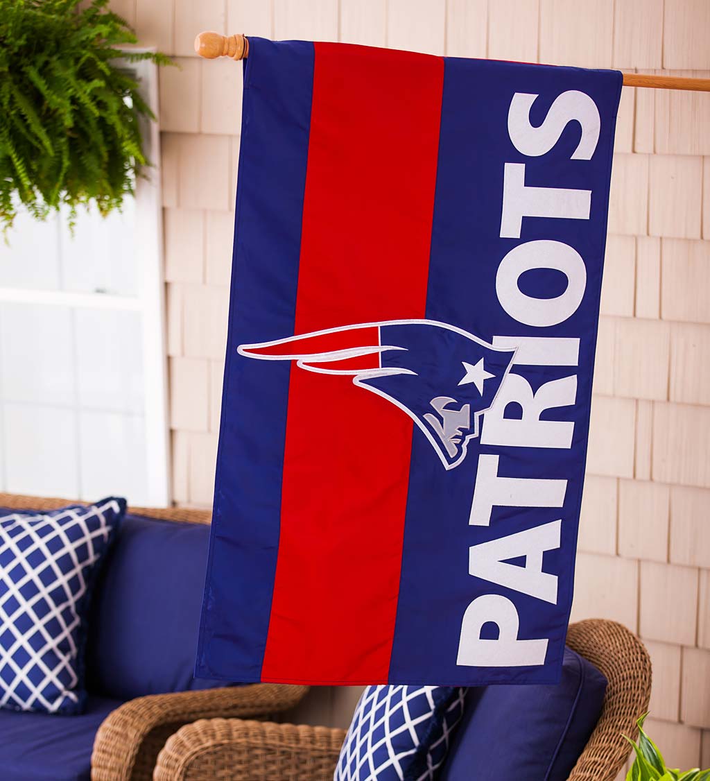 Double-Sided Embellished NFL Team Pride Applique House Flag