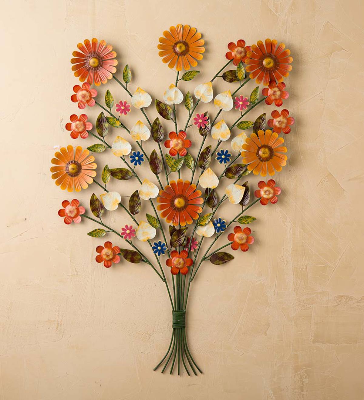 Metal Flower Bouquet Wall Art