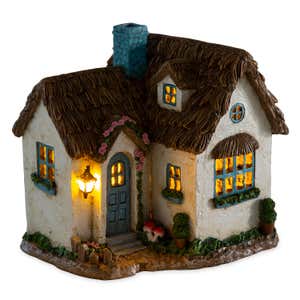 Miniature Fairy Garden Solar English Cottage House