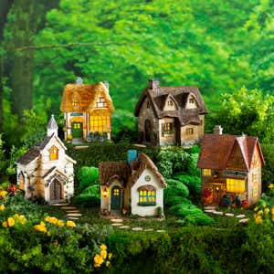 Miniature Fairy Garden Solar English Cottage House