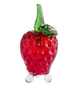 Glass Fruit Fly Trap in Strawberry Design