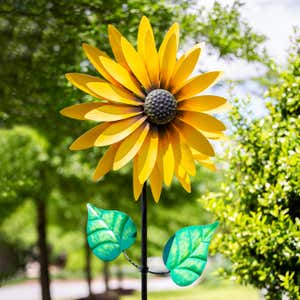 Yellow Sunflower Wind Spinner