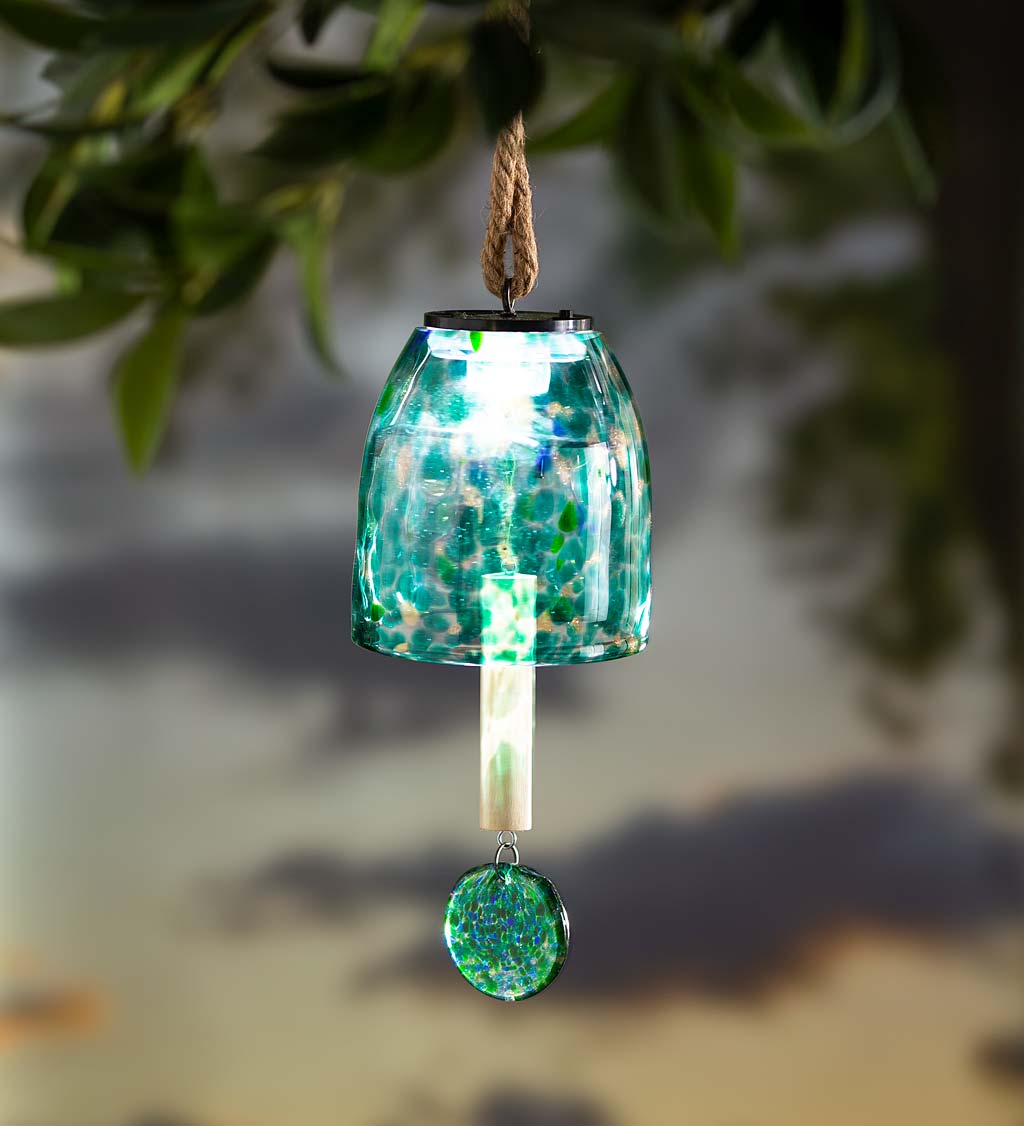 Solar Art Glass Bell Chime