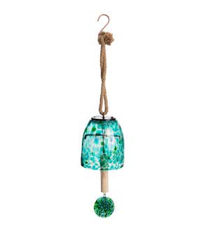 Special! Solar Art Glass Bell Chime - Blue