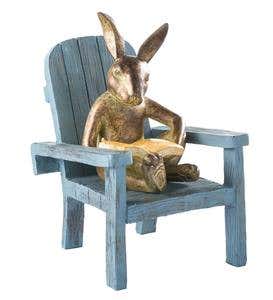 Reading Rabbit Garden Statue