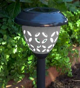 Ceramic Solar Path Lights, Set of 2