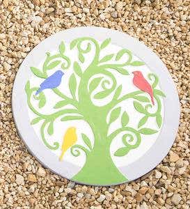 Decorative Bird and Branch Garden Stone