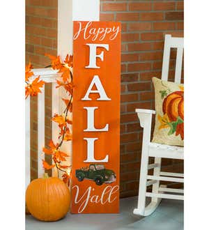 Double-Sided Fall/Holiday Greeting Wooden Standing Porch Leaner