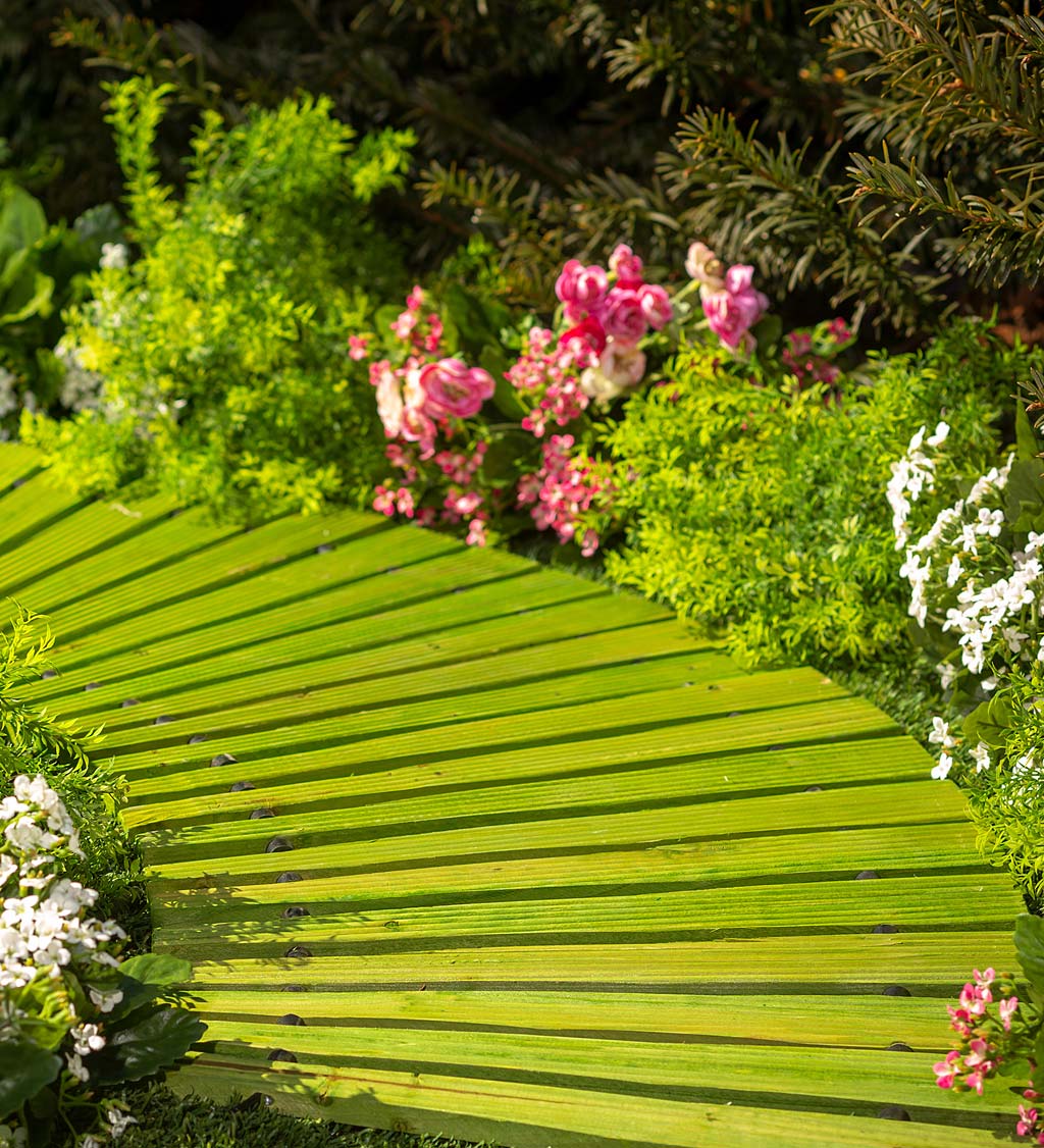 4'L Roll-Out Green Curved Hardwood Pathway