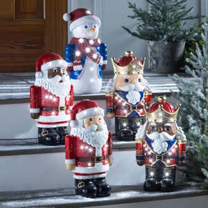 Indoor/Outdoor Lighted Snowman Shorty Statue