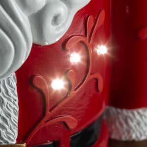 Indoor/Outdoor Lighted Santa Claus Shorty Statue