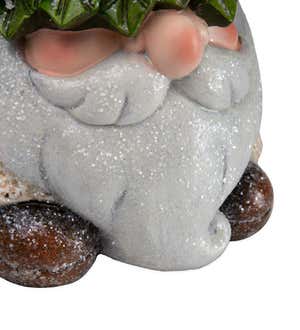 Lighted Holiday Garden Gnome Statue