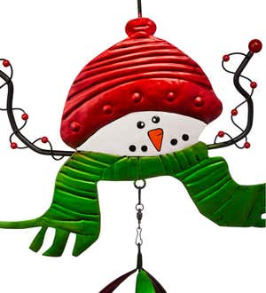 Holiday Snowman Twirler With Red Hat