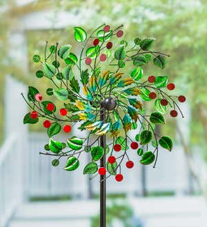 Leaves and Berries Metal Wind Spinner