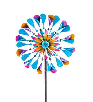 Colorful Calla Lily Metal Wind Spinner
