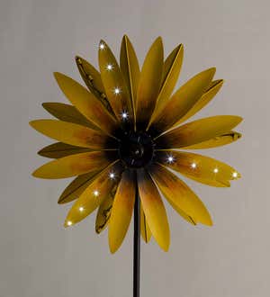 Solar Sunflower Wind Spinner