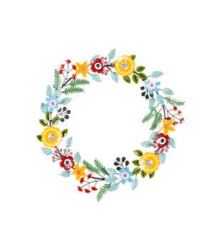 Indoor/Outdoor Floral and Berry Metal Wreath