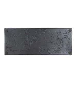 Embossed Metal Garden Gnome Boot Tray