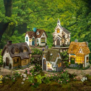 Miniature Fairy Garden Solar English Stone Cottage