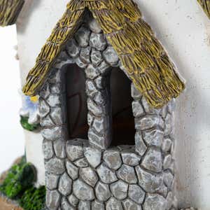 Miniature Fairy Garden Solar English Stone Cottage