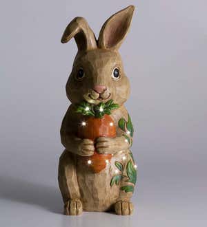 Indoor/Outdoor Lighted Bunny Rabbit Shorty Statue