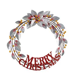 Merry Christmas Metal Wreath