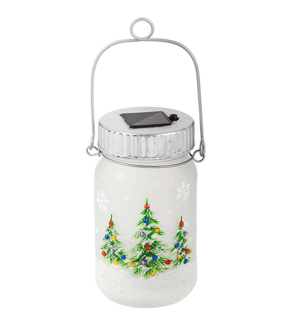 Solar Christmas Tree Mason Jar Lantern