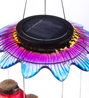 Colorful Art Glass Solar Mobile
