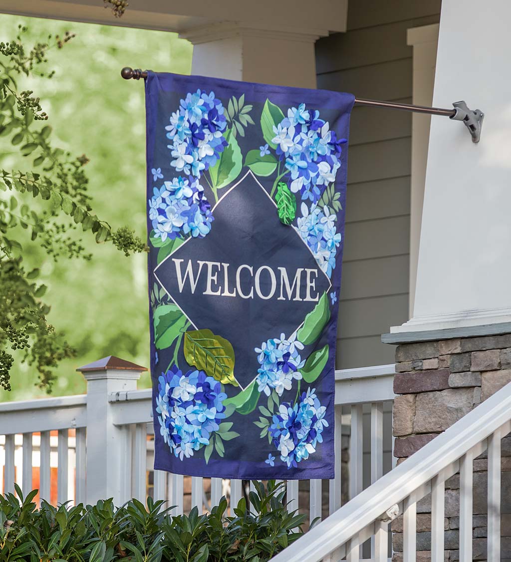 Hydrangea Welcome Estate Flag