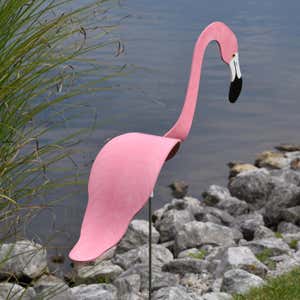 Pink Dancing Flamingo Sculpture