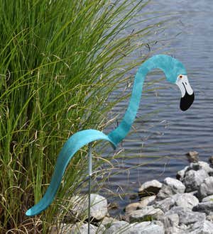 Pink Dancing Flamingo Sculpture