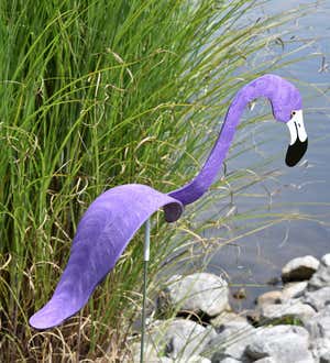 Pink Dancing Flamingo Sculpture