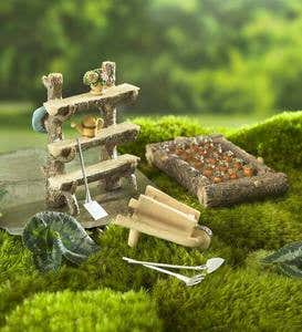 Miniature Fairy Garden Patch, 6-Piece Set
