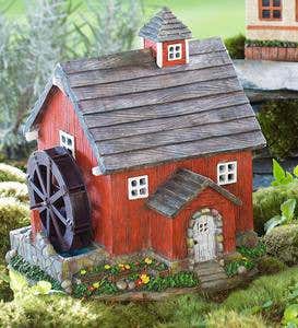 Miniature Fairy Garden Solar Mill House