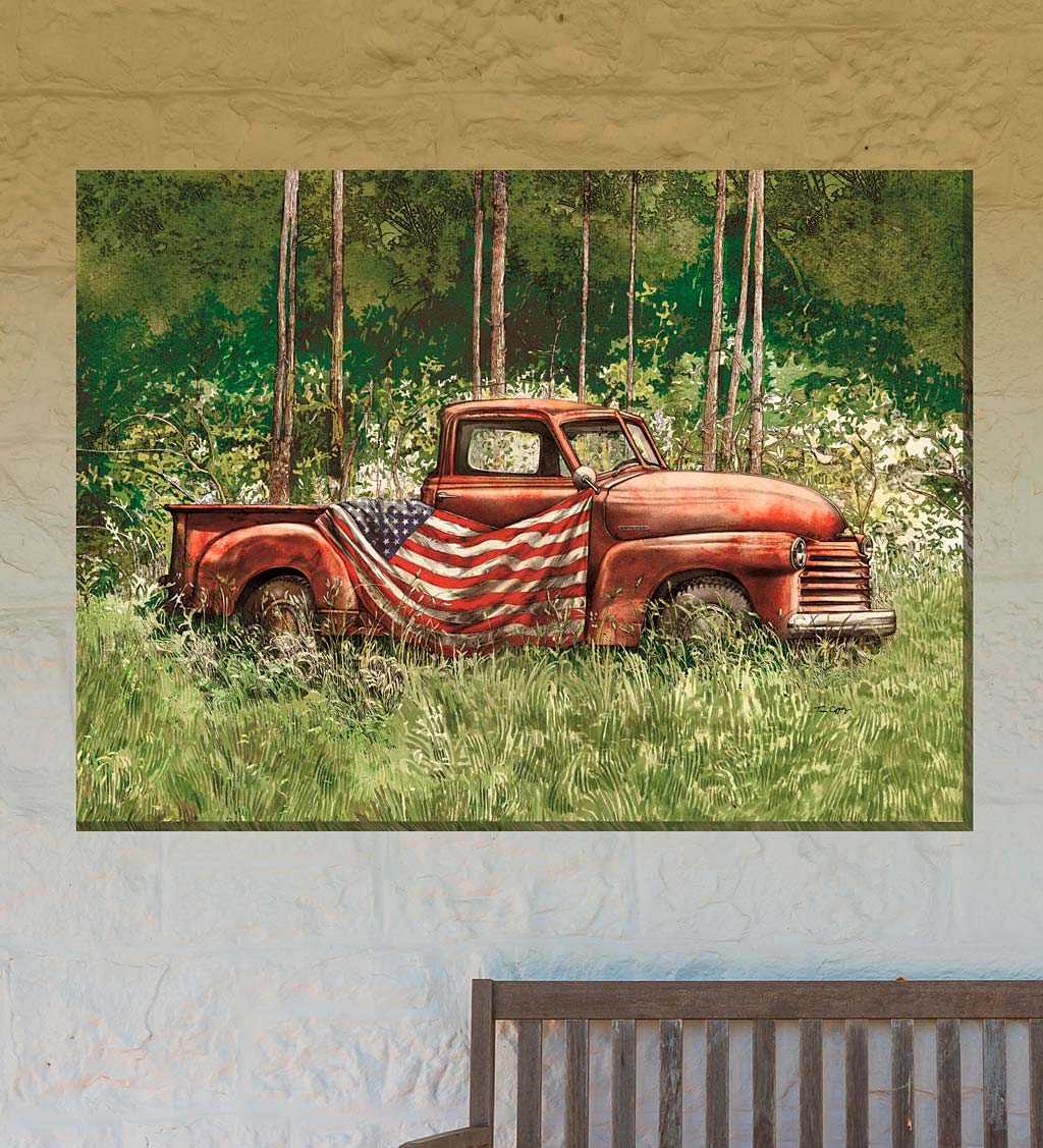 Vintage Patriot Indoor/Outdoor Canvas Wall Art