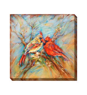 Spring Cardinals Indoor/Outdoor Canvas Wall Art