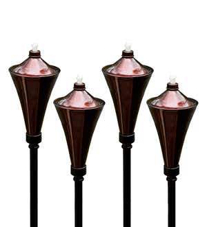 4-in-1 Garden Torches, Set of 4