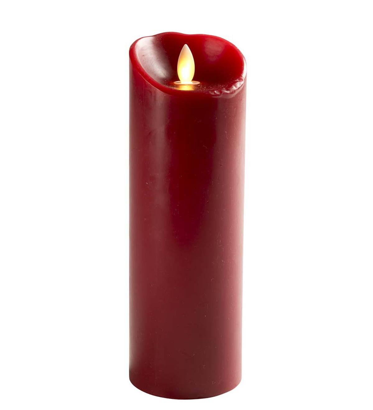 LED Pillar Candle with Auto-Timer, 9"H