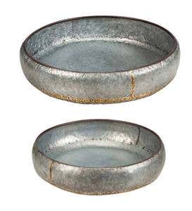 Nested Small Metal Planters, Set of 2