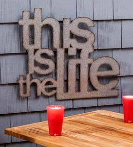 Galvanized "This Is The Life" Wall Art