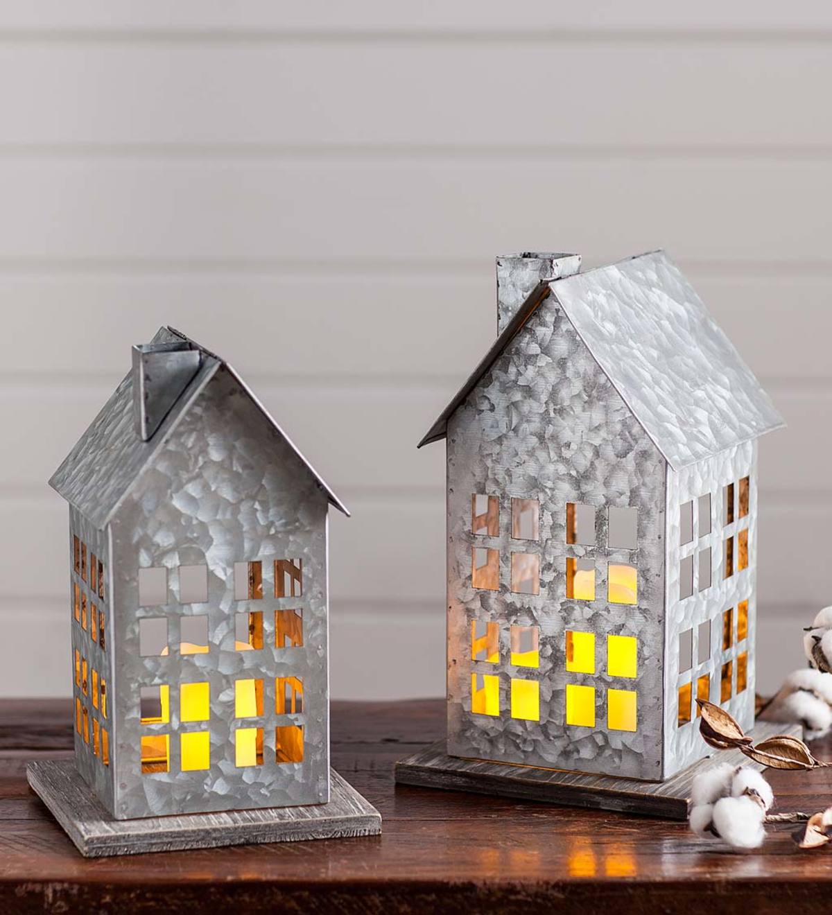 Galvanized Metal House Lantern