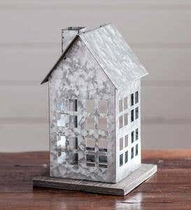 Galvanized Metal House Lantern