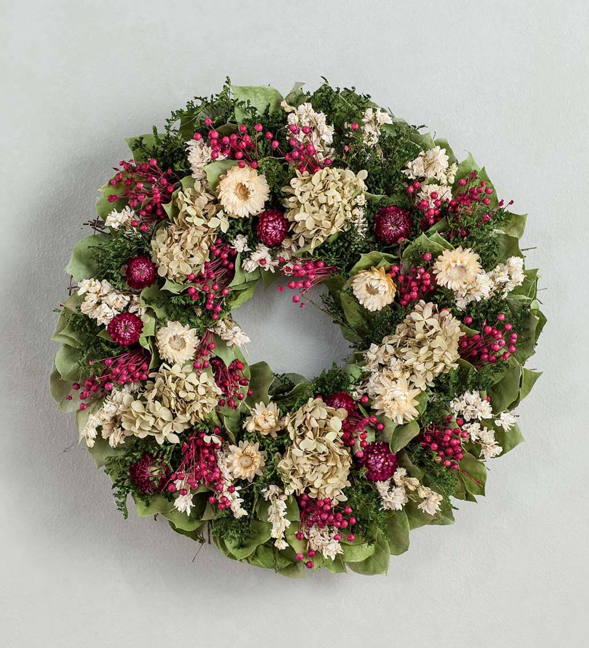 Natural Cranberry Floral Wreath, 18" dia.