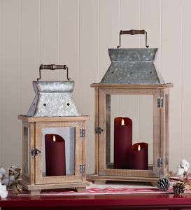 Vintage Galvanized Metal Lantern