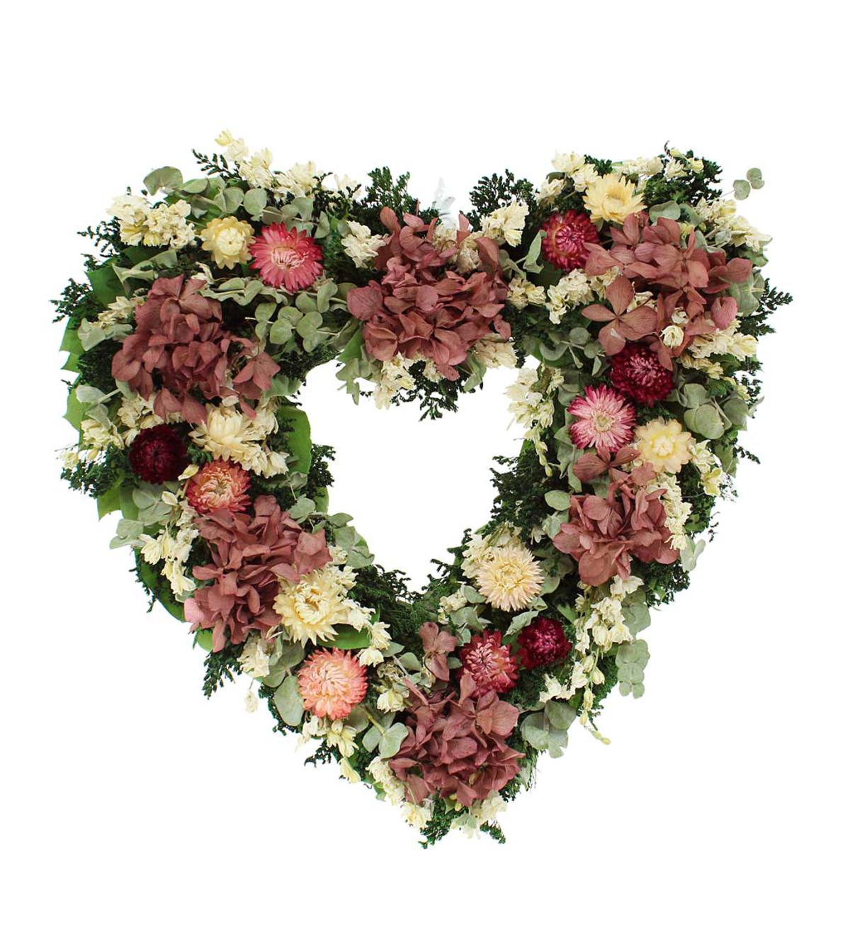 Heart-Shaped Hydrangea And Eucalyptus Wreath
