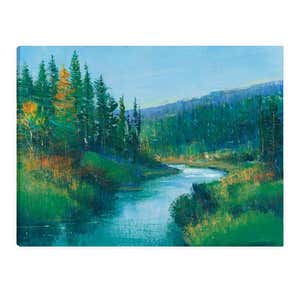 Trout Stream I Canvas Wall Art Painting
