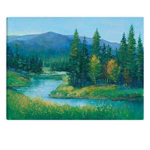 Trout Stream II Canvas Wall Art Painting