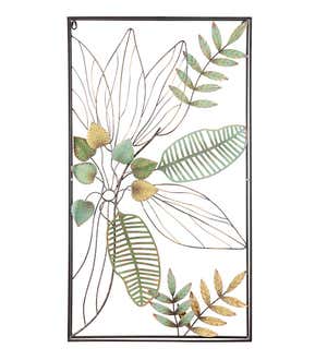 3D Metal Outdoor Botanical Fern Wall Art, Right Facing