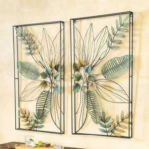 3D Metal Outdoor Botanical Fern Wall Art