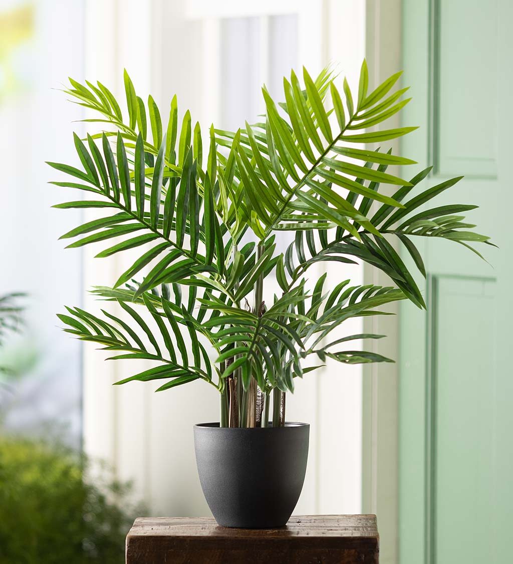 Faux Real Palm Tree Artificial Potted Plant